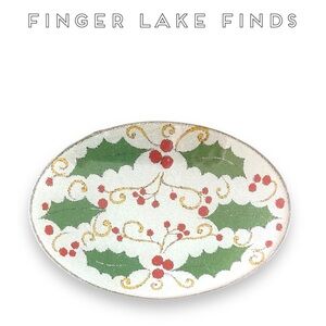 Temp-Tations Winter Holly Glass Trivet